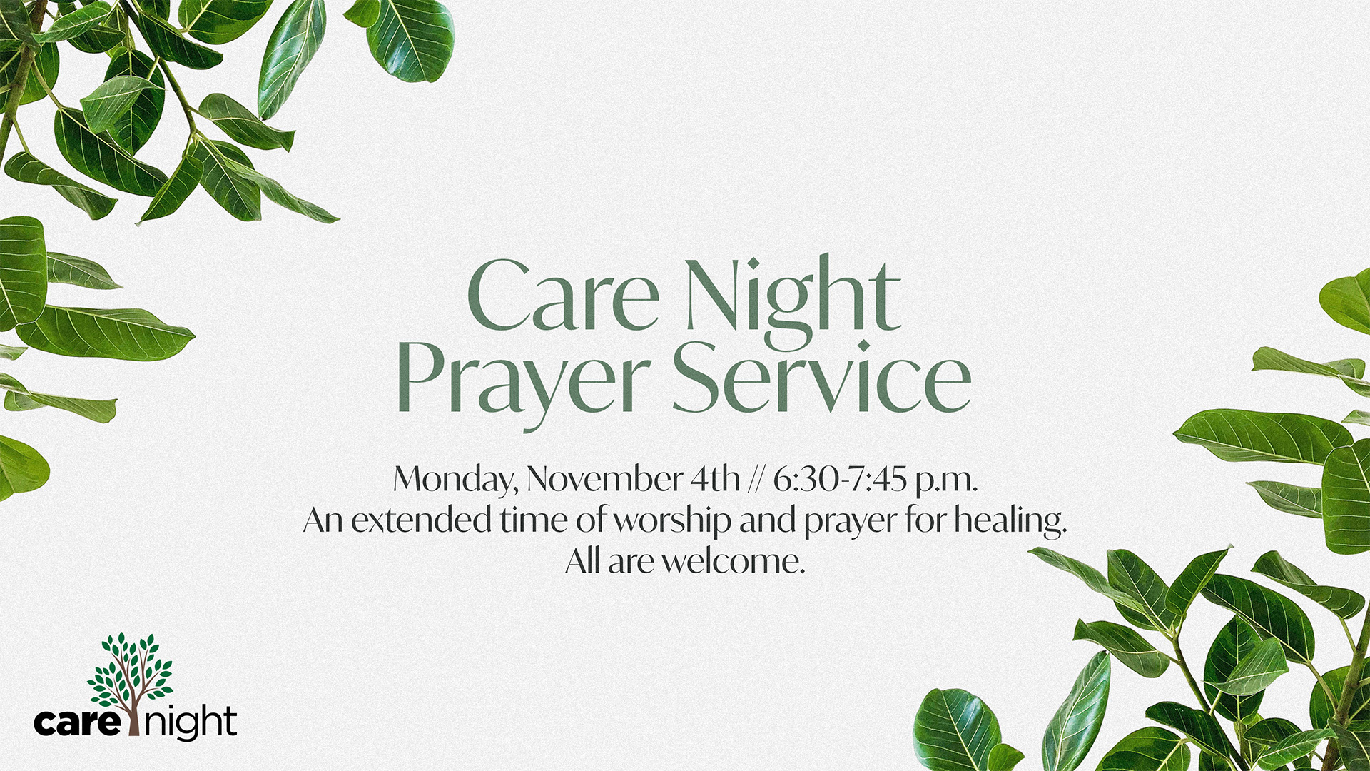 Care Night Prayer Service